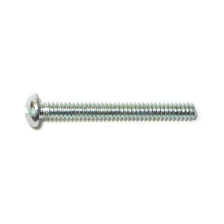 Midwest Fastener #6-32 x 1-1/4 in Slotted Round Machine Screw, Zinc Plated Steel, 42 PK 62005